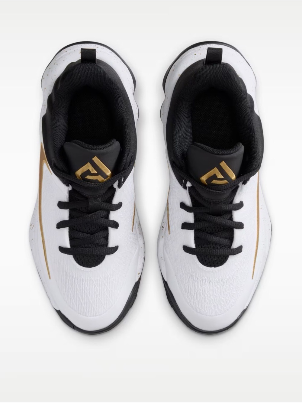 Nike Kids' White and Gold Athletic Shoes - Picture 2 of 12